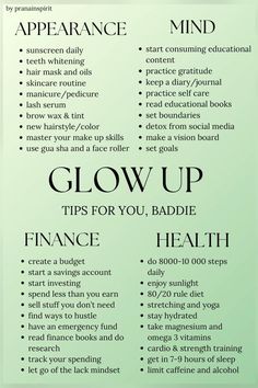 Glow Up Financially, Physical And Mental Glow Up, Glow Up Tips Physical, How To Glow Up Mental Health, How To Glow Up Physically And Mentally, Tips To Glow Up Mentally And Physically, Personal Glow Up, Confidence Glow Up, September Glow Up