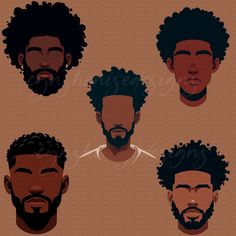 Drawing Hair Men, Black Guy Hair Drawing, Black Man Hair Drawing, Men Afro, Black Man Hair, Drawings Of Men, Black Man Drawing, Black Man Illustration Art, Hair References