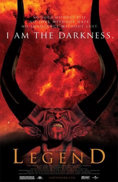 the movie poster for i am the darkness, featuring an image of a demon's head