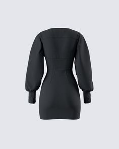 It’s giving business chic, in the sexiest way possible 👏 Have everyone following your orders in this black mini dress made from comfortable stretch fabric and complete with seven front buttons, a sleek bodycon style, and boning at the torso 🖤 Bodycon Style, Business Chic, Black Off Shoulder, Black Mini Dress, Graphic Top, Bodycon Fashion, White Jersey, Pocket Pants, White Mini Dress