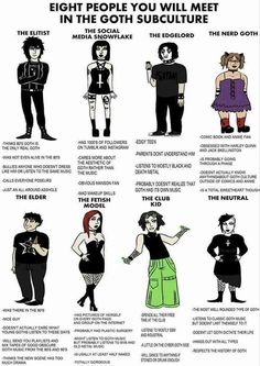 Goth Subcultures, Metalhead Outfits, Metalhead Style, Metalhead Goth, Alt Subcultures, Edgy Teen, Types Of Goth, Alternative Subcultures