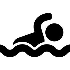 a black and white image of a person swimming