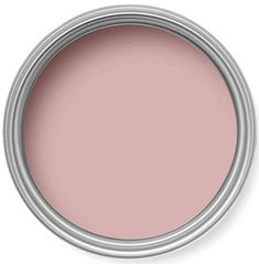 a pink paint can with white trim on the top and bottom, it is empty