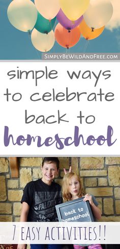 the back to homeschool poster with balloons