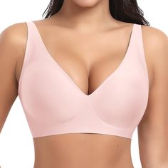 PRICES MAY VARY. PADDED BRALETTES FOR WOMEN WITH SUPPORT - Comfort seamless padded bras, and the widened side provide more support and coverage, can wear as sleep bras, yoga bras, everyday t-shirt bras and low impact sports bras or working out bras COMFORTABLE BRALETTES FOR WOMEN - Our womens bralettes are made of upgrade materials, more soft and breathable, light as cloud, feels non restrictive while also with supporting. It’s a real invisible comfort seamless bra, the bras truly disappears und Bras Comfortable, How To Wash Bras, Wirefree Bras, Wireless Bras, Sleep Bra, Lounge Lingerie, Yoga Bra, Everyday Bra, Seamless Bra