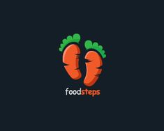 two carrots with the words food steps written on them, and one is in the middle