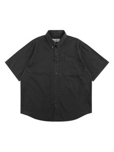 This is a casual and comfortable top by RUGGED HOUSE that is made out of high quality and sturdy material. With distinctive mood of the design and comfortable use, you can style it for your casual daily outfit.- Chest patch pocket detail- Oversized silhouette with back pleats- Casual and comfortable mood Washed Black Tops With Pockets For Work, Oversized Casual Shirt With Patch Pockets, Casual Cotton Shirt With Side Pockets, Casual Oversized Shirt With Pockets, Casual Washed Black Top With Pockets, Cotton Tops With Pockets For Streetwear, Casual Tops With Pockets For Streetwear, Black Cotton Shirt With Patch Pockets, Oversized Cotton Shirt With Pockets