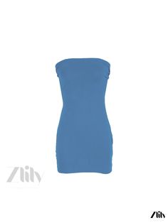 Zlily - Sleeveless Bodycon Mini Tube Dress - Chic and Versatile Womens Summer & Spring Apparel Bodycon Sleeveless Tube Top For Summer, Spring Bodycon Sleeveless Tube Top, Spring Sleeveless Bodycon Tube Top, Mini Tube Dress, Cute Fabric, Vibrant Blue, Tube Dress, Summer Women, Spring Outfits