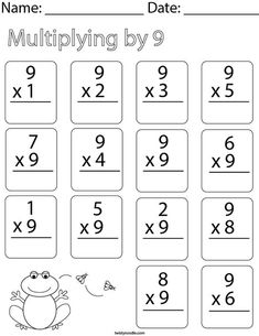 the printable worksheet for kids to learn how to multiplying by one