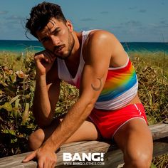 Resort-Season Ready :sunglasses: . GIMME YOUR LOVE - Tank TopHIGH VOLTAGE RED - Swim Shorts . Shop premium men's swimwear at www.BANGclothes.com - Ships today from Miami! . . . . #BANGswimwear #mensswimsuit #beachshorts #menstagram Men's Fitness, Selling Prints, New Tank, Fitness Clothing