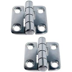 pair of stainless steel cabinet door hinges