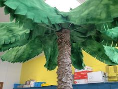 a palm tree made out of tissue paper