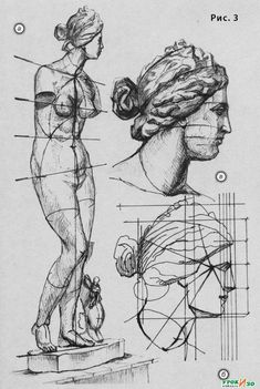 a drawing of a woman's torso and head with the words, part 3