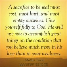 a quote from mother teresa about god's love