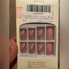 Unused. Contains 24 Press On Nails. Designs Include Heart And Waves. Box Has Been Opened And Is Slightly Damaged. Matte Pink Nails, Matte Pink, Nails Designs, Pink Nails, Press On Nails, Womens Makeup, Pink White, Pink Ladies, Nails