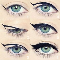 Tutorial Eyeliner, Mekap Mata, Mascara Eyeliner, Smink Inspiration, Makijaż Smokey Eye, Eyeliner Tutorial, Eye Makeup Tips, Cat Eyes