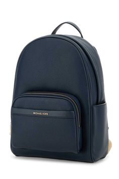 Navy Blue Medium Bex Backpack from Michael Kors Versace Leather Jacket, Metal Lettering, Michael Kors Backpack, New Bottega, Zegna Shoes, American Fashion Designers, Lettering Logo, Italian Outfits, Marine Serre