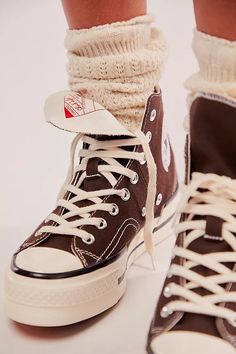 Chuck 70 Plus Sneakers | Free People Converse Socks, Chuck 70 Plus, Lounge Socks, Cute Converse Shoes, Cute Converse, Cosy Lounge, Shoe Lace Tying Techniques, Chuck 70, Shoe Lace