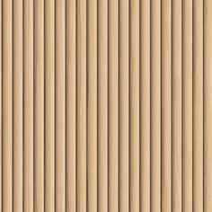 a wooden wall with vertical slats in the middle and one side painted light brown