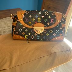 The Classic Black Multicolor Beverly Mm Should Bag. Used Gently Some Marks And Scuffs On Hardware But In Almost Perfect Condition. 100% Authentic And Can Provide Authenticity . Lv Monogram, Almost Perfect, Louis Vuitton Bags, Classic Black, Louis Vuitton Bag, Bag Lady, Louis Vuitton, Monogram, Shoulder Bag