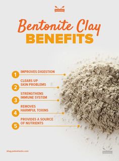 5 Health Benefits of Bentonite Clay and How to Use It Bentonite Clay Benefits, Calcium Bentonite Clay, Strengthen Immune System, Ginger Benefits, Natural Antibiotics, Hormonal Acne, Beauty Mask, Improve Digestion