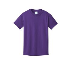 Find the Port & Company® Core Cotton Youth T-Shirt at Michaels. com. An indispensable t-shirt in our classic silhouette—with a very friendly price. An indispensable t-shirt in our classic silhouette—with a very friendly price. Removable tag for comfort and relabeling. Due to the nature of 50/50 cotton/polyester neon fabrics, special care must be taken throughout the printing process. Details: Available in multiple colors and sizes 5.4 oz. 100% cotton 98/2 cotton/poly (Ash) 90/10 cotton/poly (Athletic Heather) 50/50 cotton/poly (Neon Blue, Neon Green, Neon Orange, Neon Pink, Neon Yellow, Dark Heather Grey, Heather Navy, Heather Purple, Heather Red, Heather Royal, Graphite Heather) | Port & Company® Core Cotton Youth T-Shirt in Team Purple | X-Small | Michaels® Classic Purple Crew Neck Top, Basic Solid Pre-shrunk T-shirt, Basic Purple Short Sleeve T-shirt, Basic Purple Crew Neck T-shirt, Plain Purple Cotton T-shirt, Basic Purple Plain T-shirt, Orange Neon, Purple Heather, Green Neon