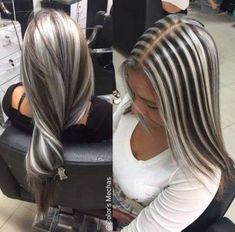 Heavy Platinum Highlights, Platinum Highlights, Girl Mullet, Going Grey, Curly Mullet, Color Highlights, Silver Highlights, Mullet Hairstyle Women, Silver Hair Color