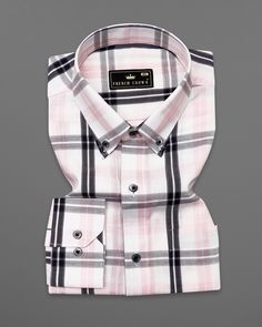 This plaid checkered shirt is tailored using pure cotton for a comfortable, year-round style. Regular fit, with a handy button-down collar and button-through fastenings. Our easy-to-iron fabric means all this shirt needs is a really quick press. This shirt is perfect for casual and formal occasions and can be easily paired with various pants or denim jeans to create different looks. Fused collar and cuffs, collar stand and flat felled side seams provide structure and stability to all our shirts Checkered Shirt, Pinocchio, Formal Casual, Button Down Collar, Collar And Cuff, Pink And Black, Full Sleeve, Formal Occasion, Custom Fit