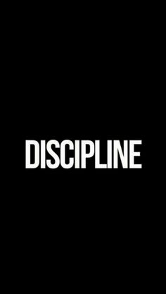 the word discipline in white on a black background