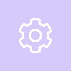 a white gear wheel on a purple background