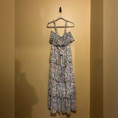 Never Worn Tiered Ruffle Floral Dress Ruffle Shoulder Straps Belt In Same Material As Dress A.Calin By Flying Tomato Ruffle Floral Dress, Ruffle Maxi Dress, Flying Tomato, Ruffled Maxi Dress, Ruffle Dress, Floral Dress, Shoulder Straps, Colorful Dresses, Maxi Dress