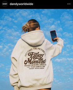 Dandy Worldwide, Abi Motto, 2024 Aesthetic, Moments Of Life, Enjoy The Moment, Embroidered Letters, Young T, Embroidered Sweatshirt, Suede Fabric