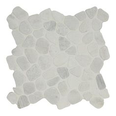 a white and gray stone floor tile on a white background