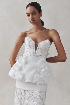 Flower Fashion, Anthropologie, Mini Skirts, Wedding Dresses, Couture, Dresses, Flowers, Clothes