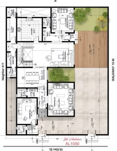 the floor plan for an apartment with three bedroom and two bathrooms, one living room