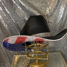 Reposhing This Item I Purchased From @Michelleeandrea. Loved It, But Ready To Rotate For Something New. Questions? Leave A Comment Below! Rhinestone Cowboy Hat, Rhinestone Cowboy, Drag King, Cowboy Hat, Something New, Cowboy Hats, American Flag, White Color, Cowboy