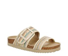 Bjorndal Anna Marie Women s Footbed Sandal Kick back in the Anna Marie women s footbed Sandal from Bjorndal. With a raffia upper featuring an adjustable buckle strap for a custom fit, this Slip-On Sandal pairs well with jeans or a casual dress. The footbed & cork midsole cradle your foot, while the durable outsole provides excellent traction wherever you go. Raffia upper Slip-On Lightly Cushioned footbedCork midsoleTraction outsole Beige Footbed Sandals With Adjustable Strap, Beige Adjustable Strap Footbed Sandals, Adjustable Beige Footbed Sandals With Textured Footbed, Adjustable Beige Comfortable Footbed Sandals, Anna Marie, Rack Room, Rack Room Shoes, Footbed Sandals, Slip On Sandal