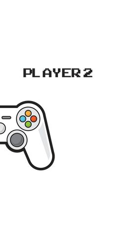 a video game controller with the word player 2 on it's front and side