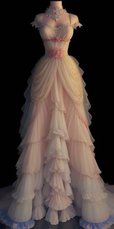 Fantasy Princess Dress Aesthetic, Princess Dresses Medieval, Fairytale Dress Aesthetic, Fashion Fails, Style Royal, Fantasy Dresses, Fashion Drawing Dresses, Prom Dress Inspiration