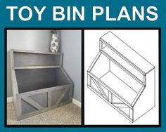 the toy bin plans are easy to build and can be used as storage for toys