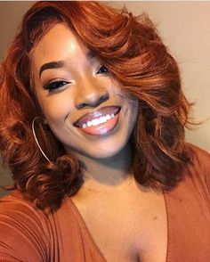 Quick Foods For Party, Loose Curl Weave Sew Ins, Colored Natural Hair For Black Women, Hair Colour For Black Women, Autumn Hair Colors For Brunettes, Curled Bob