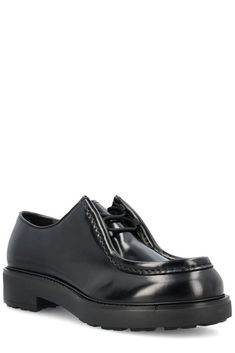 100% Calf Leather, 100% Rubber Made in Italy Designer Model Number: 2EG419055 Designer Colour: F0002 Classic Low-top Platform Loafers For Formal Occasions, Classic Formal Low-top Platform Loafers, Formal Leather Low-top Platform Loafers, Leather Low-top Platform Loafers For Formal Wear, Formal Low-top Leather Platform Loafers, Prada Shoes, Personal Shopping, Dress Pants, Loafers Men