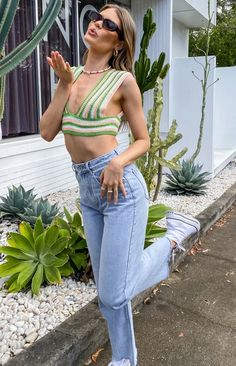 Crochet Crop Top, Girl Gang, Our Girl, Fabric Swatches, Denim Skirt, Crochet Top, Crop Tops, Crochet, Women's Top