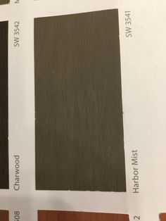 some brown and black paint samples are shown