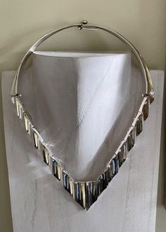 "For your consideration is a beautiful Mexican sterling silver necklace. It is approximately 7 3/4\" long when clasped, and weights 141 grams. It is in good vintage/used condition. We do not disturb vintage sterling items in order to keep their original patina, leaving it to your discretion. To that end, you may polish or keep them in the same condition.     IMPORTANT DISCLAIMERS   We always take plenty of photos and provide detailed descriptions of our items. Therefore, you are asked to please check ALL posted photos and review the Description Section before purchasing an item from our store. Before listing, we clean and inspect our items for neatness and accuracy. However, if a problem with the purchased item arises, we have a very customer friendly return policy. TAXES: In order to comp Vintage Silver Tarnish-resistant Necklaces, Taxco Silver Jewelry, Taxco Silver Jewelry Reveka Rose - Mexican & Taxco Silver Jewelry, Vintage Sterling Silver Turquoise Necklace Nickel-free, Taxco Silver Jewelry Vintage, Antique Jewelry Necklace, Amethyst Purple, Vintage Copper, Vintage Watches