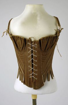 Corset | American or European | The Metropolitan Museum of Art 18th Century Stays, Museum Nyc, 1700 Fashion, 18th Century Women, 18th Century Dress, 18th Century Costume, Vintage Corset