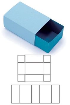 a blue box with four sections cut out to make it look like they are empty