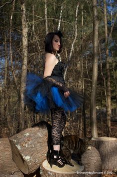 Layered TUTU two tone skirt gothic adult dance Black royal blue rave club wear race run gogo - All S Gothic Dance, Dance Black, Blue Tutu, 80s Costume, Tulle Tutu Skirt, Full Skirts, Club Wear, Black Tulle, Costume Cosplay