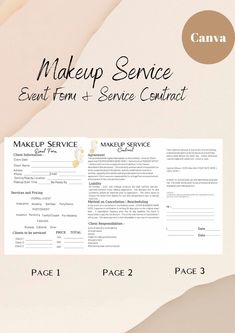 Editable Makeup Contract Template,Freelance Makeup Artist Contract,Makeup Artist,Makeup Contract Template, Cosmetology CANVA TEMPLATE , MUA Makeup Artist Contract, Makeup Contract, Freelance Makeup Artist Business, Makeup Artist Website, Makeup Artist Portfolio, Makeup Artist Makeup, Makeup Artist Kit, Freelance Makeup Artist, Makeup Artist Business