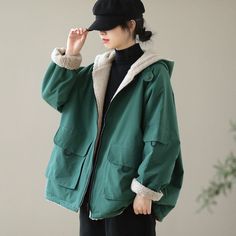 Loose Coats, Comfortable Room, Clothing Design, Solid Clothes, Winter Clothes, Winter Coats Women, Hooded Coat, Cup Size, Padded Jacket